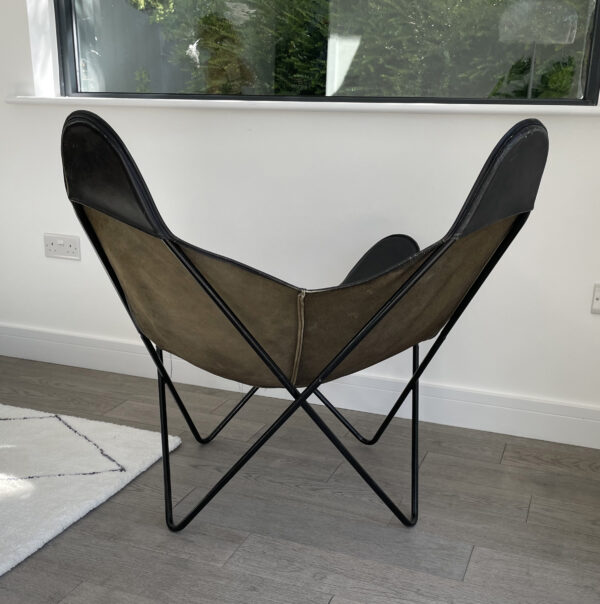 1950s Leather Butterfly Chair - Image 3