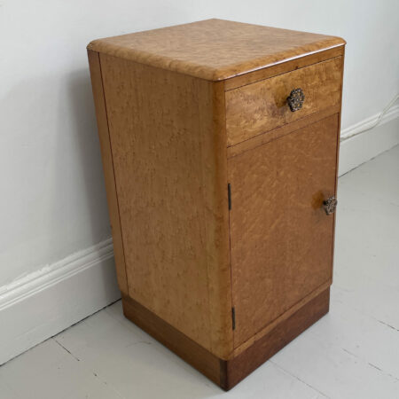 Art Deco Nightstand in Birdseye Maple