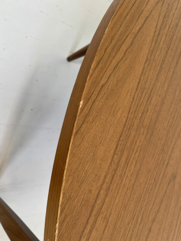 Mid Century Extendable round Dining Table - Image 6