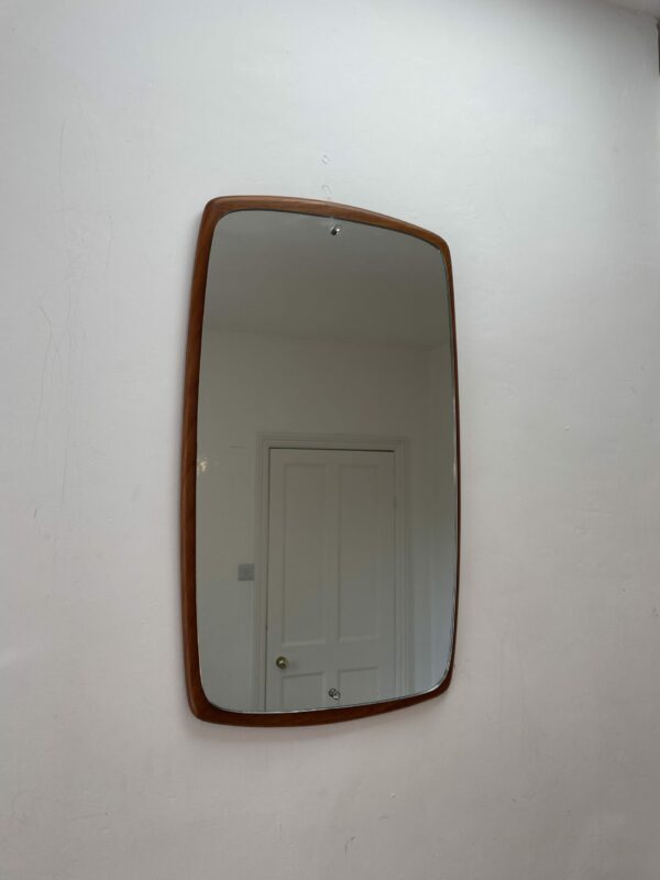 Mid Century Teak Mirror - Image 3