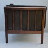 Danish Two Seater Leather And Slat Wood Sofa - Image 6