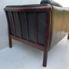 Danish Two Seater Leather And Slat Wood Sofa - Image 7