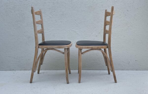 Pair of Bentwood Bowtie Ladderback Chairs - Image 4