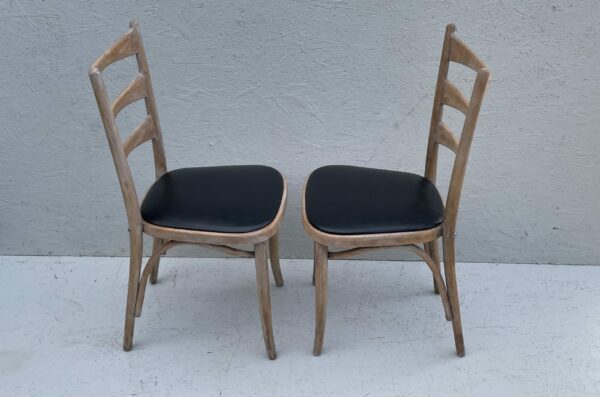 Pair of Bentwood Bowtie Ladderback Chairs - Image 3