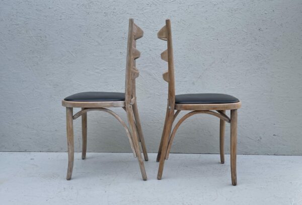 Pair of Bentwood Bowtie Ladderback Chairs - Image 11