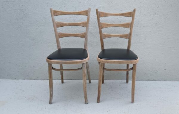 Pair of Bentwood Bowtie Ladderback Chairs - Image 10