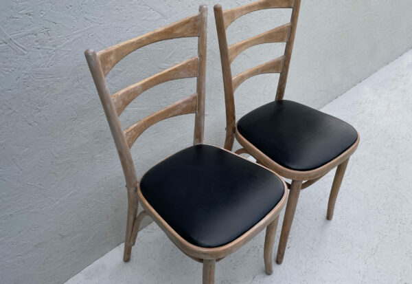 Pair of Bentwood Bowtie Ladderback Chairs - Image 8