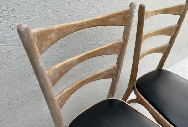 Pair of Bentwood Bowtie Ladderback Chairs - Image 7