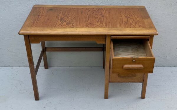 Vintage Abbess Oak & Pine Teachers Desk - Image 2