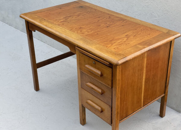 Vintage Abbess Oak & Pine Teachers Desk - Image 8