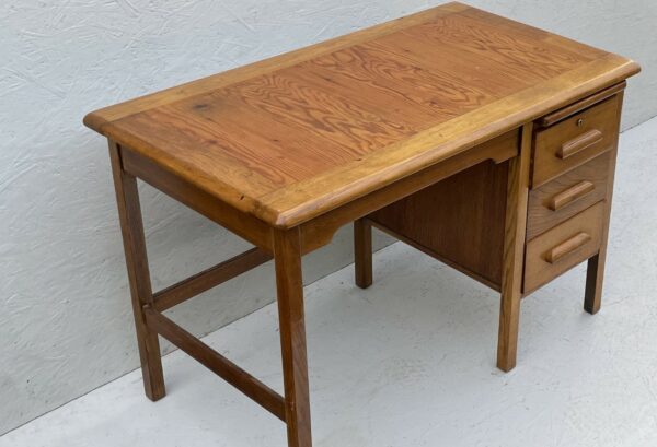 Vintage Abbess Oak & Pine Teachers Desk - Image 9