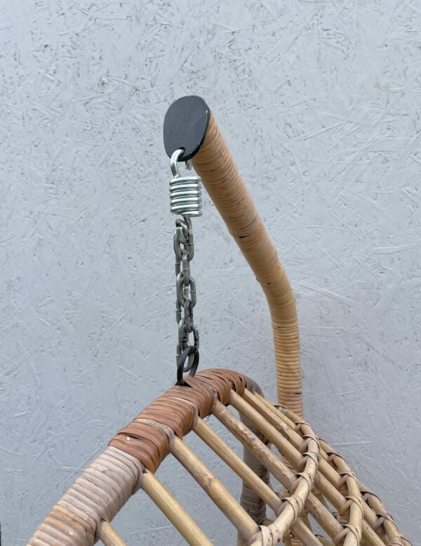 1970s Hanging cane egg chair - Image 5