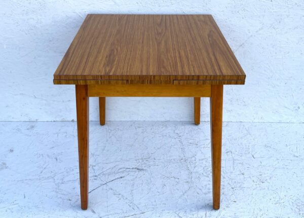 Mid Century Extending beech and Formica kitchen diner table - Image 3