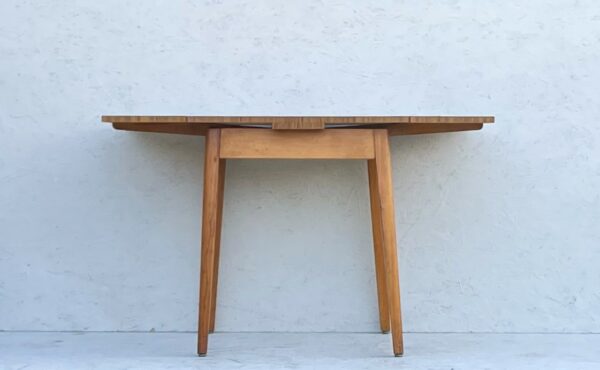 Mid Century Extending beech and Formica kitchen diner table - Image 4