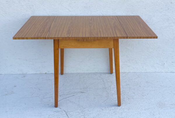 Mid Century Extending beech and Formica kitchen diner table - Image 5