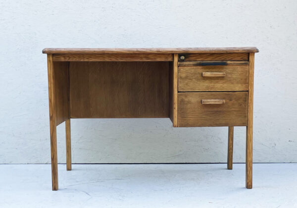 Vintage Abbess Oak & Pine Teachers Desk