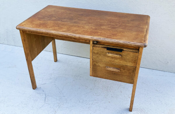 Vintage Abbess Oak & Pine Teachers Desk - Image 5