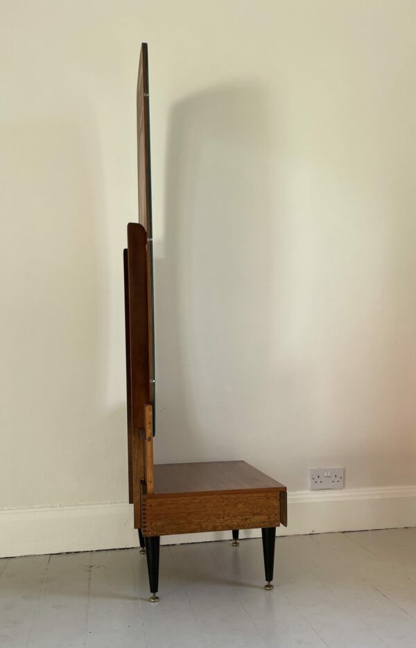 Mid Century full Length Cheval Mirror with cabinet. - Image 10