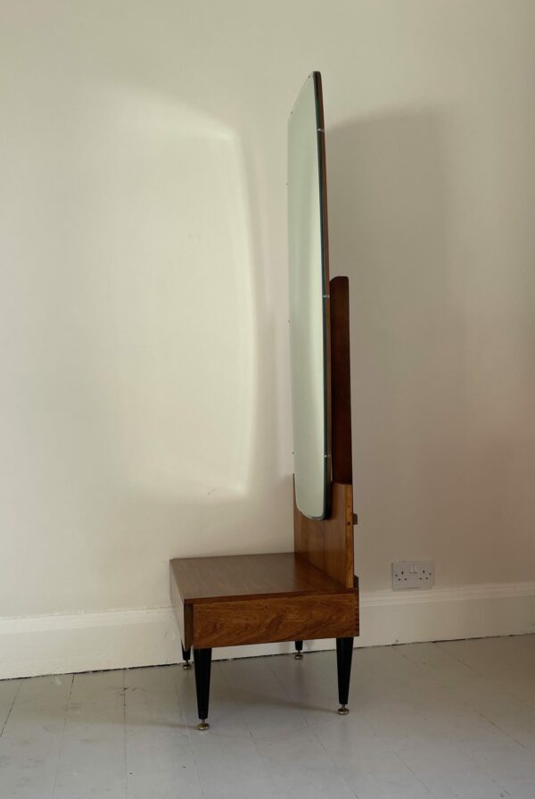Mid Century full Length Cheval Mirror with cabinet. - Image 8