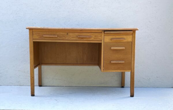 Vintage Abbess Oak & Pine Teachers Desk - Image 3