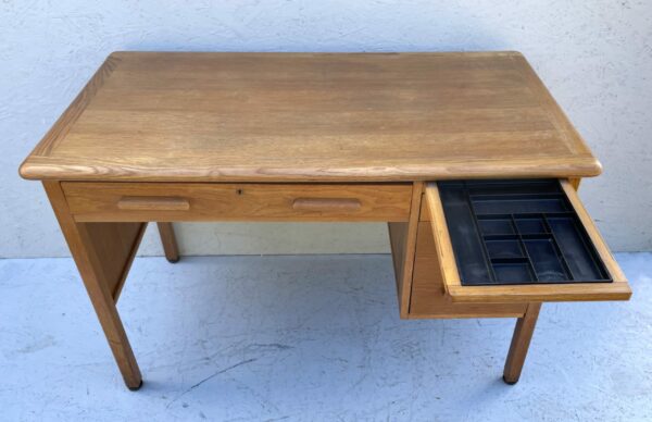 Vintage Abbess Oak & Pine Teachers Desk - Image 6