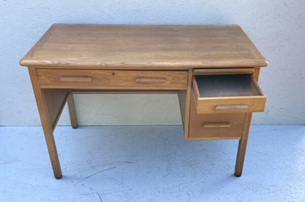 Vintage Abbess Oak & Pine Teachers Desk - Image 8