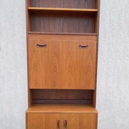Mid Century Teak Cocktail Wall Cabinet, Modular G Plan Fresco