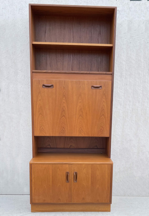 Mid Century Teak Cocktail Wall Cabinet, Modular G Plan Fresco