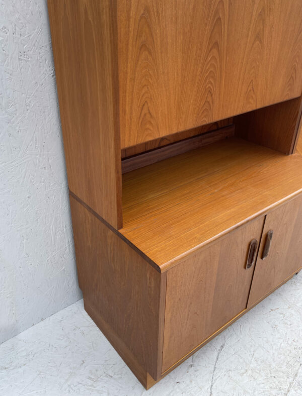 Mid Century Teak Cocktail Wall Cabinet, Modular G Plan Fresco - Image 3