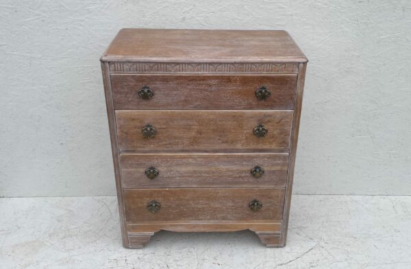 Lime Waxed Oak Harris Lebus Chest Of Drawers - Image 2