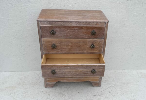 Lime Waxed Oak Harris Lebus Chest Of Drawers - Image 5