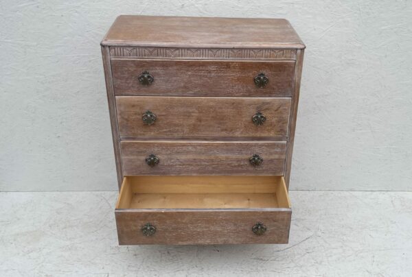 Lime Waxed Oak Harris Lebus Chest Of Drawers - Image 6