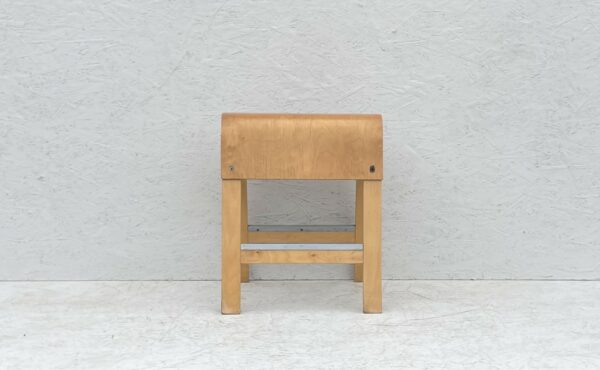Vintage Bentwood Beech Plywood Stool, Alvar Aalto Style - Image 6