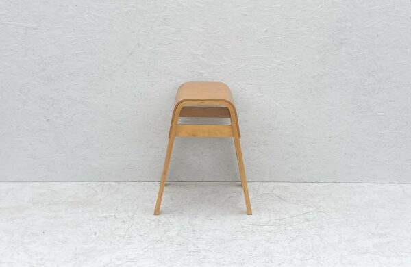 Vintage Bentwood Beech Plywood Stool, Alvar Aalto Style - Image 4
