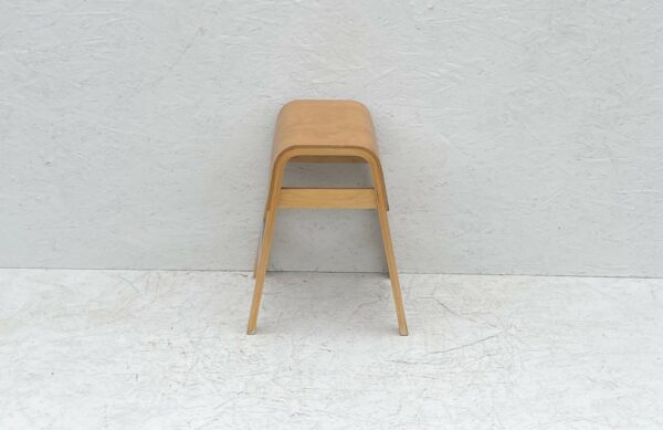 Vintage Bentwood Beech Plywood Stool, Alvar Aalto Style - Image 2