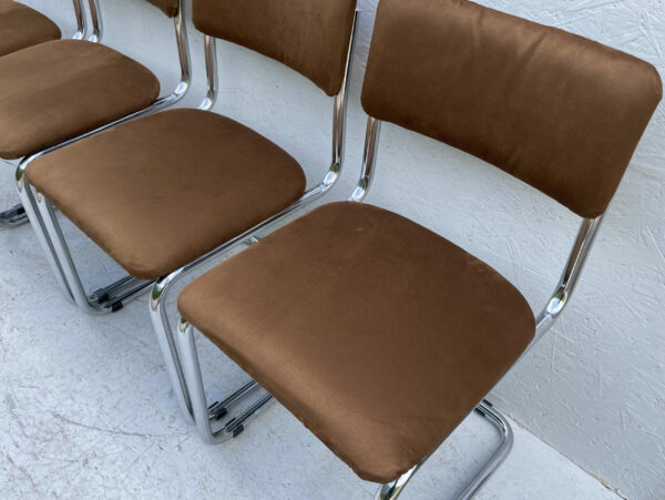 1970s Bauhaus, Cesca Influenced, Chrome, Cantilever Dining Chairs - Image 10