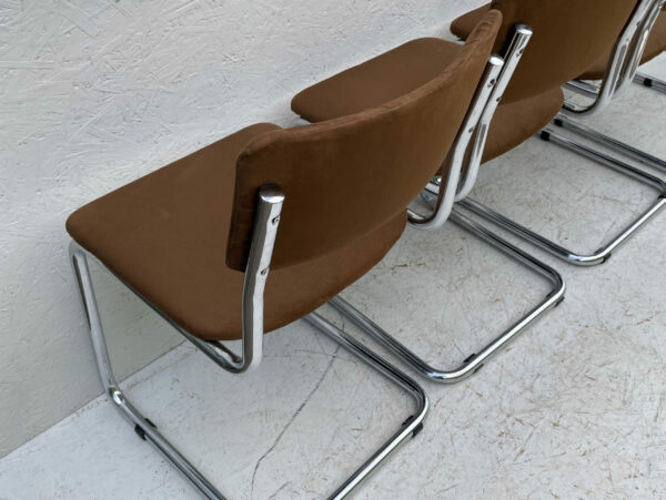 1970s Bauhaus, Cesca Influenced, Chrome, Cantilever Dining Chairs - Image 6