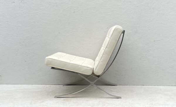 Vintage Cream Leather Barcelona Chair 1980s