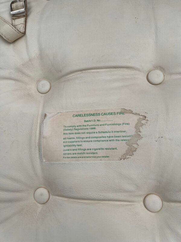 Vintage Cream Leather Barcelona Chair 1980s - Image 8