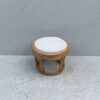 Vintage Low Circular Bamboo Stool/Footstool - Image 8