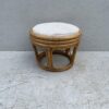 Vintage Low Circular Bamboo Stool/Footstool - Image 4