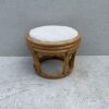 Vintage Low Circular Bamboo Stool/Footstool - Image 3
