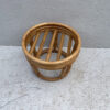 Vintage Low Circular Bamboo Stool/Footstool - Image 9