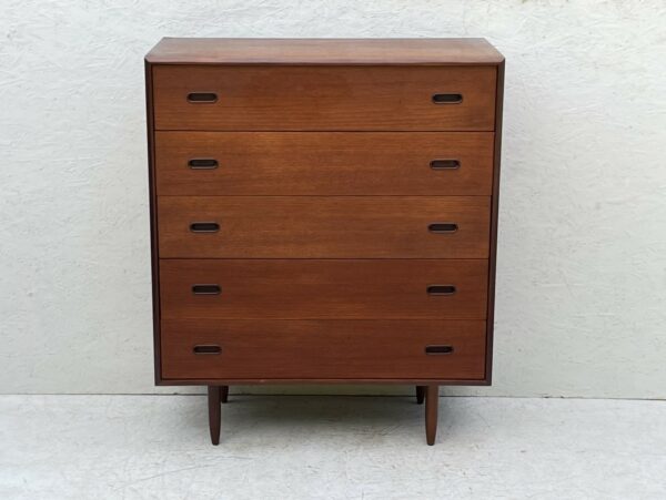 Large Mid Century, Dark Wood, Chest Of Drawers - Image 2