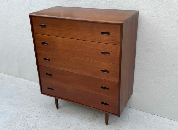 Large Mid Century, Dark Wood, Chest Of Drawers - Image 3