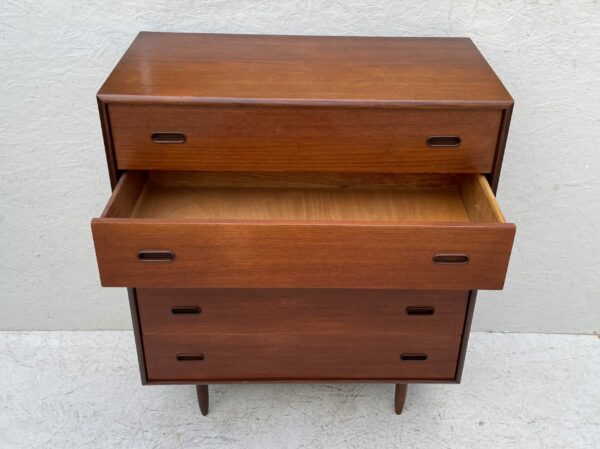 Large Mid Century, Dark Wood, Chest Of Drawers - Image 6
