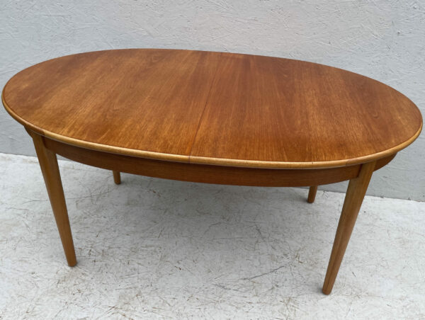 Mid Century Oval, Extendable, Teak Dining Table - Image 5