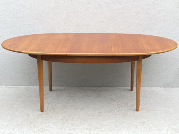 Mid Century Oval, Extendable, Teak Dining Table - Image 7