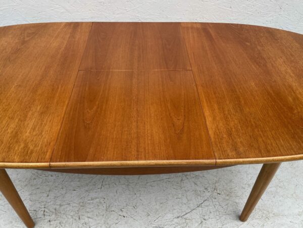 Mid Century Oval, Extendable, Teak Dining Table - Image 9
