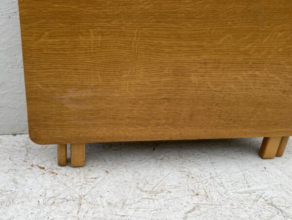 Mid Century Beech Wood, Gateleg, Danish Style, Drop Leaf, Dining Table - Image 4